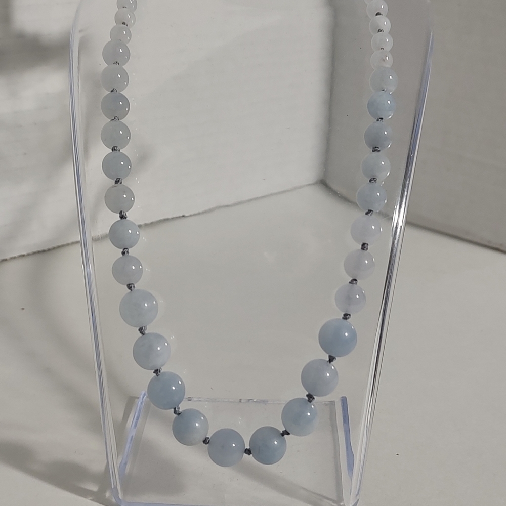 Handmade silk knotted necklace